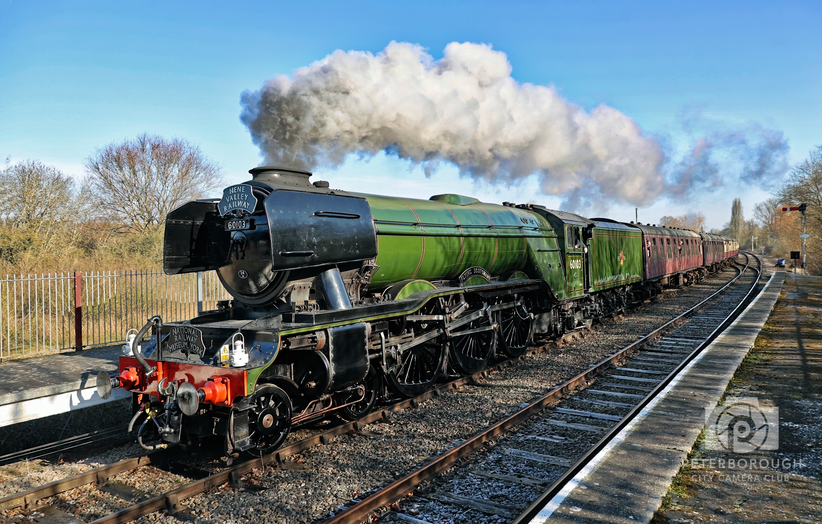 Flying Scotsman at Orton Mere Station